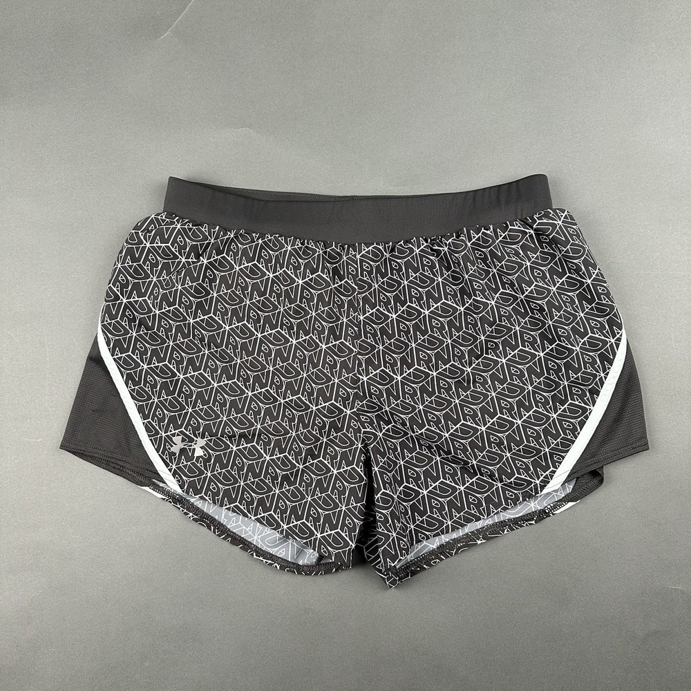 UNDER ARMOUR Women's Heatgear Loose Black Tie Waist Lined Short Size Medium‎